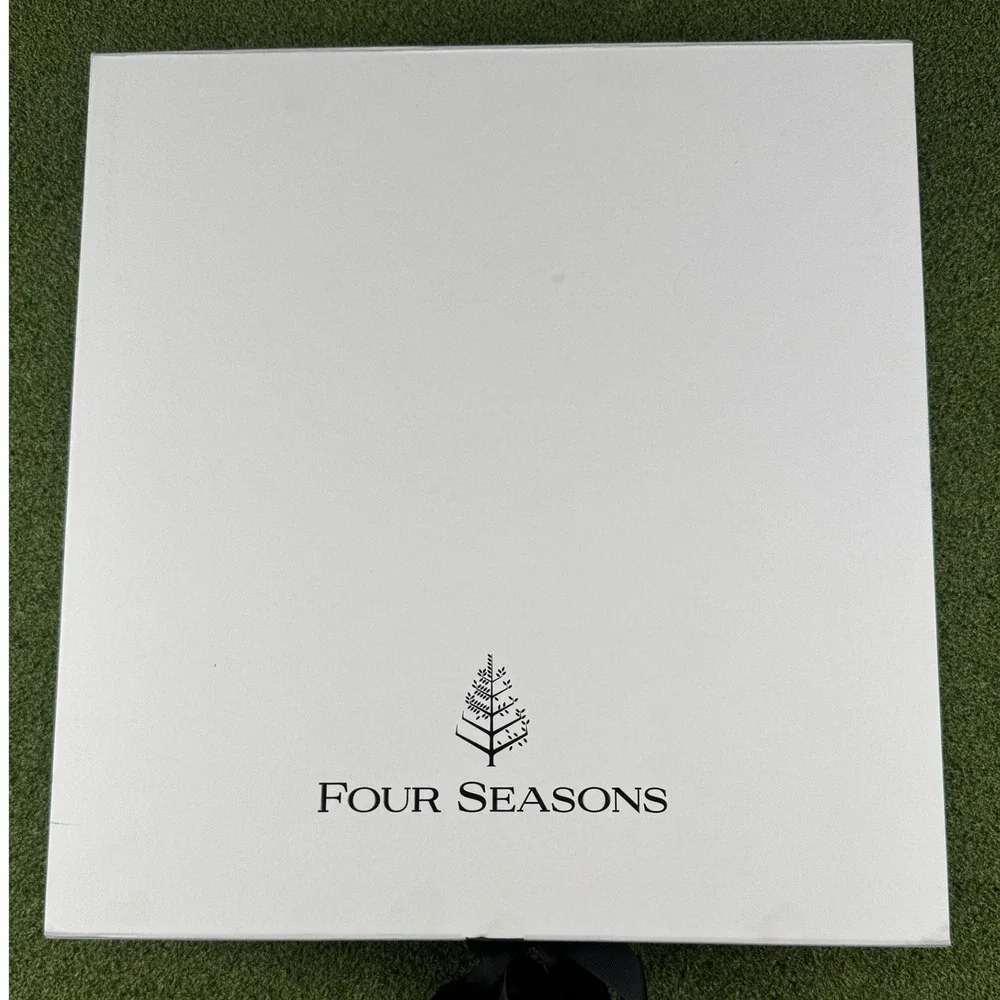 Four Seasons Hotels Luxury White Large‎ Square Gift Box with Black Ribbon Tie